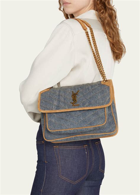 ysl jeans bag|yves saint laurent denim bag.